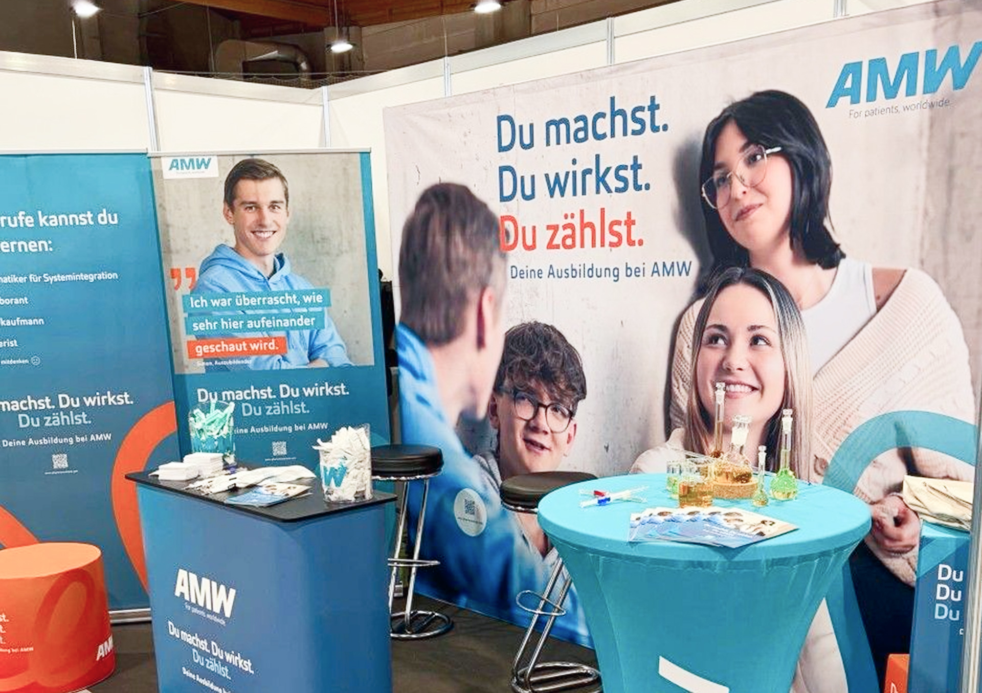 AMW company booth at the apprenticeship fair