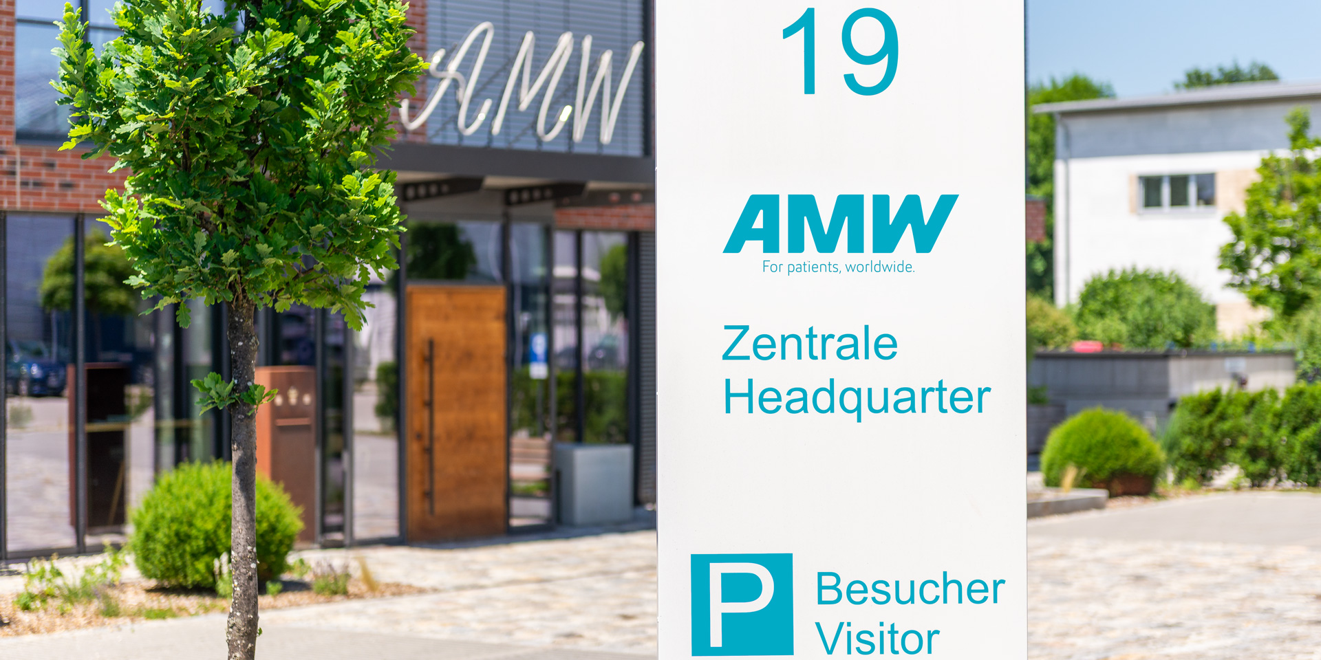AMW headquarters in Warngau with visitor parking