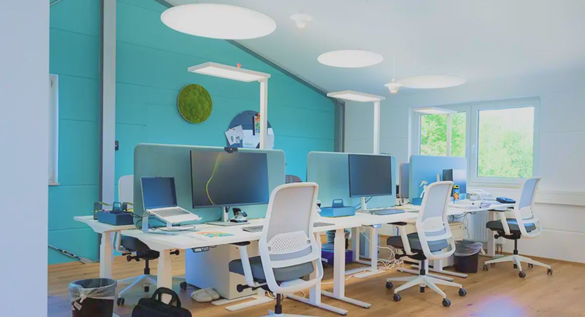 modern open-plan office at AMW in Warngau