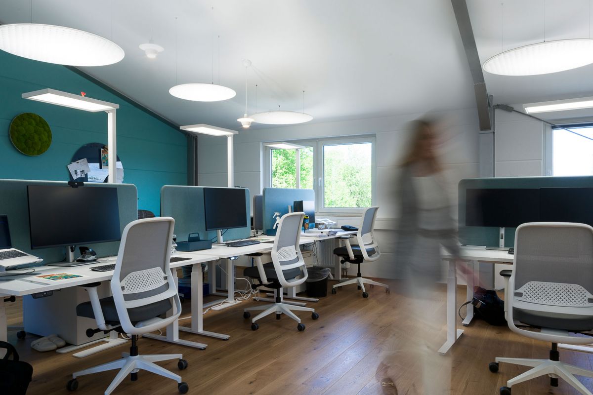 Modern open-plan office by AMW in Warngau