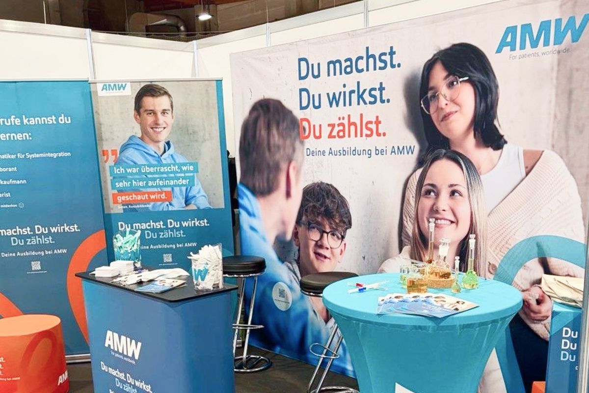 Firmenstand von AMW auf Ausbildungsmesse