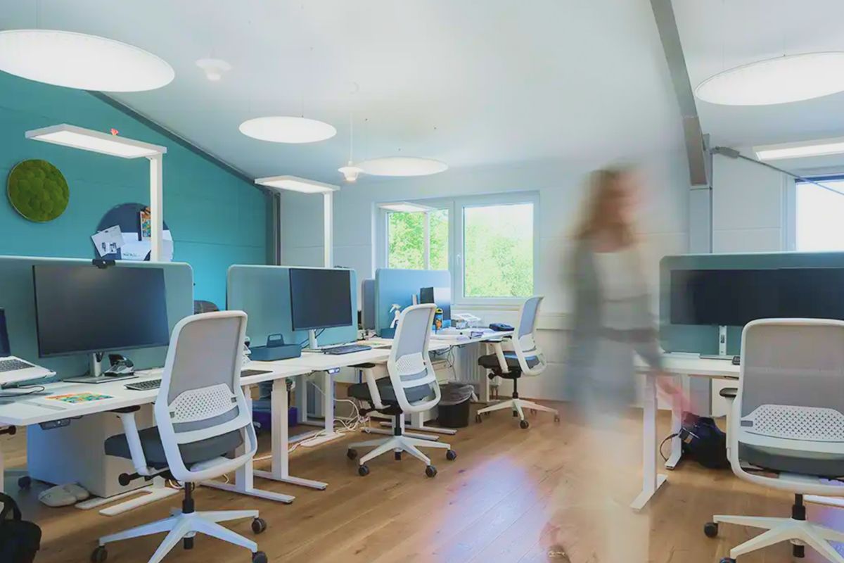 Modern open-plan office by AMW in Warngau